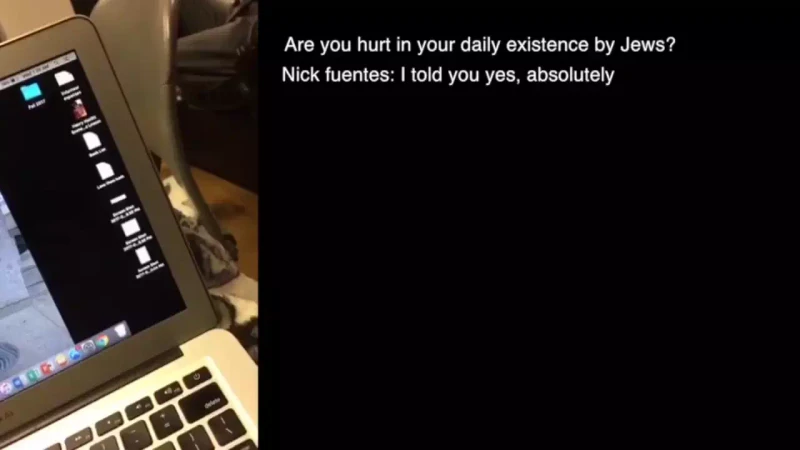 Recorded Clip and Text Twitter Oct 30 2019_Nick Fuentes being racist and antisemitic_#84